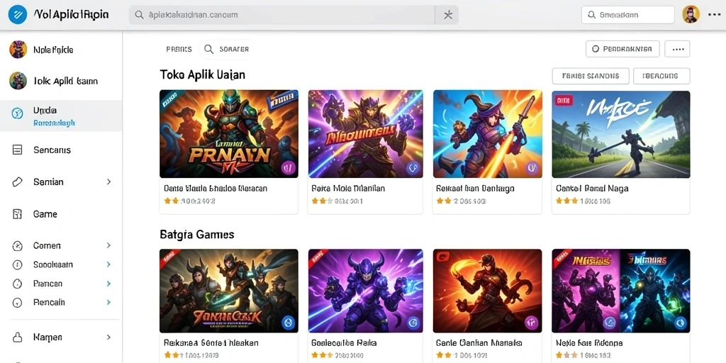 Tampilan awal yang menarik dengan grafis cerah.