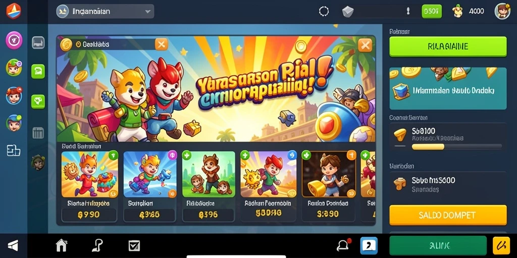 Tampilan menu utama yang menarik dan intuitif.