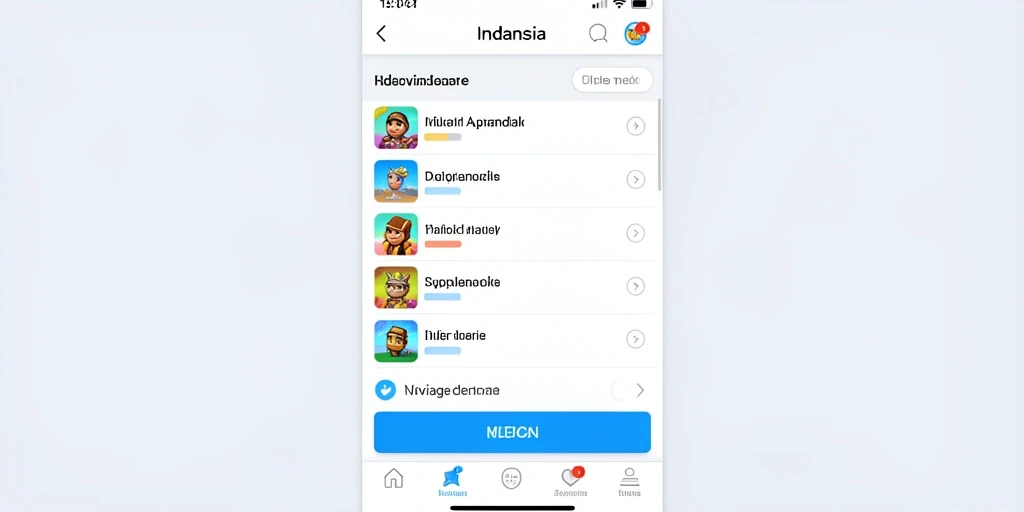 Tampilan menu utama yang menarik dan user-friendly.